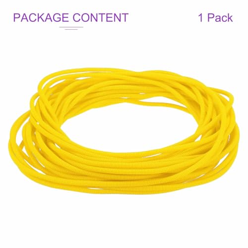 DMiotech 100ft Wire Loom Split Tubing 1/4 Inch(6.4mm) ID, Cord Protectors from Pet Flexible Conduit Cable Management for Office Home Garden, Yellow - color: Yellow, size: 1/4"-100ft
