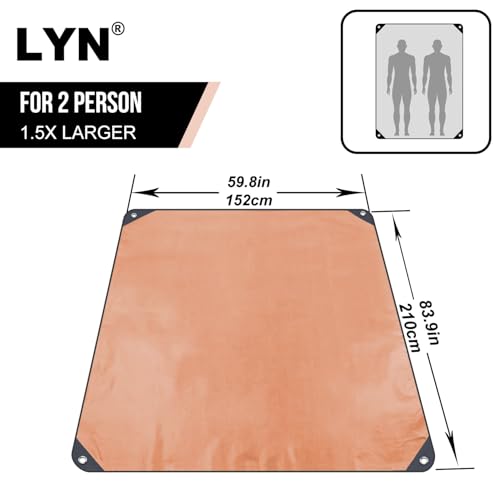 LYN Heavy Duty Emergency Blanket Survival Gear Waterproof Insulated Blanket Emergency Tarp for Camping, Hiking, Bushcraft - color: Camel