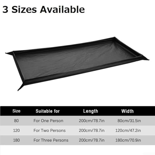Outdoor Camping Tent Footprint Ground Sheet Floor Mat With Bathtub Design 210D Oxford Cloth Material Multiple Sizes For Hiking Beach Picnic Activities(200x120cm) - color: 200x120cm