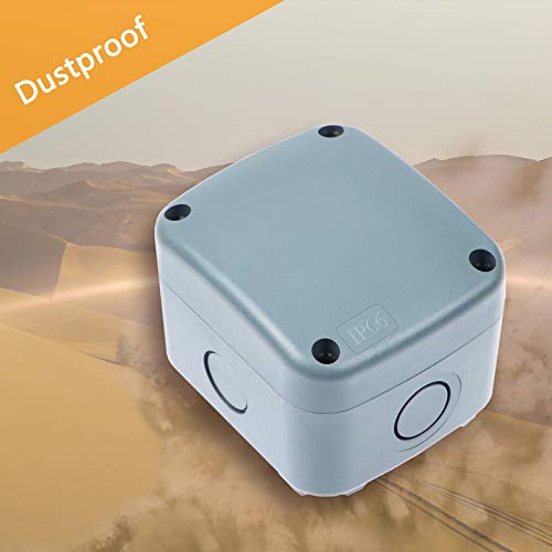NineLeaf 10PK Project Box ABS Plastic Electrical Boxes,3 1/4" x 2 3/4" x 2 1/4" (86x74x62mm),IP66 Waterproof DIY Opening Hole Electronic Junction Box Power Enclosure,Use for Outdoor,Grey - color: 10PK, size: 86x74x62mm