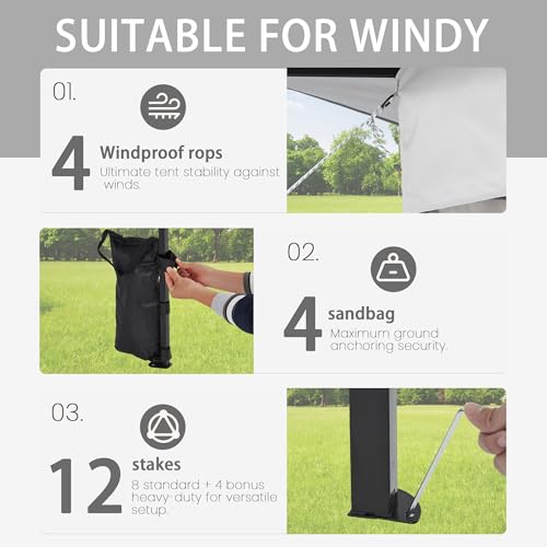 Bezseller 13x13 Pop Up Gazebo with Mosquito Netting – Easy 1-Person Setup, Water-Resistant Backyard Canopy for Family Patio & Garden Use,Light Grey - color: Light Grey, size: 13"x13"