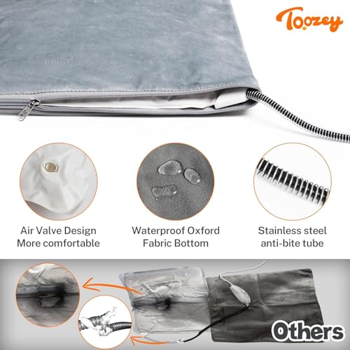 Toozey Outdoor Pet Heating Pad 35x24in,Extremely Waterproof Heated Bed for Dogs and Cats, Thermostatic Control, Chew-Resistant Cord, Soft Electric Blanket with Overheat Protection - size: L: 35" x 24"