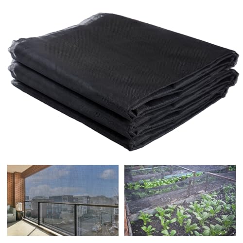 Stronger Garden Mesh Netting - 10 x 20 ft PP Nanocomposite Bird Net Barrier, Mosquito Netting Screen for Outdoor Plants Vegetables Patios Balconies Terraces, Shading Rate 33% (Black) - color: Black, size: 10x20 Ft