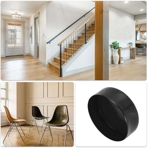 uxcell 150mm (6") ID Rubber End Caps, Round Vinyl Plug Insert Plastic End Caps for Tubing, Fence, Pipe Post, Furniture, Railing, Black, 80mm Height - color: Black, size: 150mm(6") x 80mm H