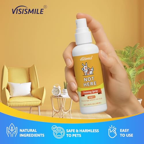 Dog Potty Training Spray Kit: Here Potty Trainer & Not Here Bitter Deterrent Spray - Anti Chew Stop Peeing Urine Marking - Indoor & Outdoor Grass Pad Toilet Spot Odor Repellent for Puppies Dogs