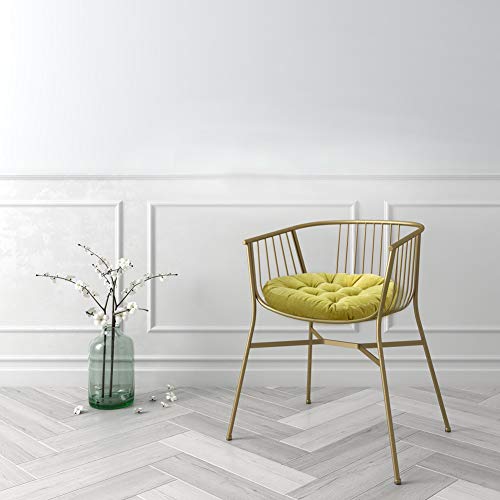Tiita Outdoor Cushions Square Floor Pillow Thicken Tufted Seat Pad Large Floor Cushion for Yoga Meditation Living Room - color: Round|green, size: 2 Count (Pack of 1)