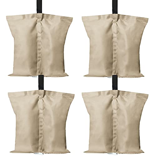 ABCCANOPY Canopy Weights 120 LBS Tent Sand Bags,4-Pack Beige (Without Sand) - color: Beige, size: 120 LBS