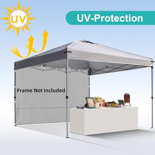 Canopy Sidewall for 10x10,10x20 Pop up Canopy Party Tent, UV Protection and Waterproof for Outdoor Event Tents, Vendor Booths, for Backyard, Patio, Camping (1 Sidewall, Frame Not Included, Grey) - color: Gray, size: 10'x10', 1 Sidewall
