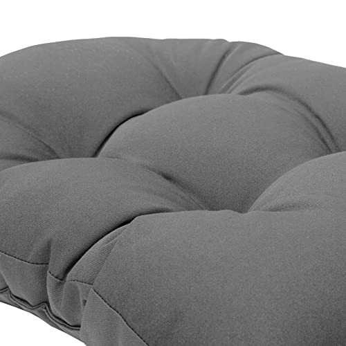 QILLOWAY Outdoor High Back Chair Cushion for Adirondack, All Weather Rocking Chair Cushions Thick Padded Replacement for Patio Furniture,Dark Grey - color: Dark Grey