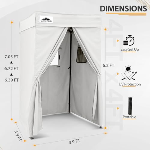 EAGLE PEAK Flex Compact 4x4 Pop-up Canopy Changing Room, Portable Privacy Dressing Room for Indoor Fashion Photoshoots, Camping, or Pool, White - color: White, size: 4x4 ft