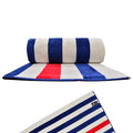 U.S. Polo Assn. Oversized (40” x 70”) Striped Nautical Design Beach Towel - Luxury Plush Cotton Hotel Quality for Bath, Pool - Cabana Stripe Navy/Red - color: Cabana Stripe Navy/Red, size: 40" x 70"
