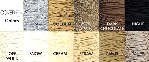 Cream COVEREase Lamp Cord Cover 9 ft Faux Silk Fabric Cover - Cable Sleeve, Wire Cover, Cord Hider for Cable Management for Electrical Lighting Fixtures