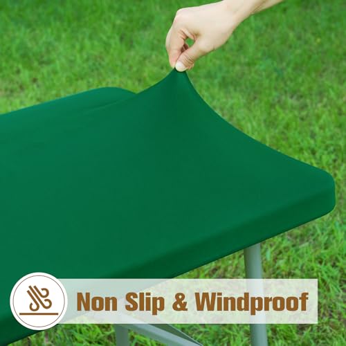 NEWISHER Green Rectangular Tablecloth 20x30 Inch Elastic Stretch Spandex Polyester Table Cover for Dining, Picnic, Camping Indoor and Outdoor - color: Green, size: 30" x 20" (Rectangular)
