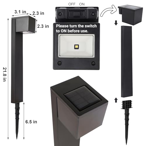 Dynaming Solar Pathway Lights Outdoor, 6 Pack Solar Garden Lights, Landscape Path Lighting, Waterproof & Auto On/Off for Patio Yard Lawn Walkway Driveway Decor