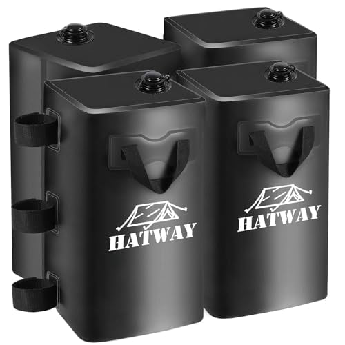 Hatway Canopy Weights,176 LBS Water Bag Set of 4 Leg Weights for Pop Up Canopy,Gazebo,Canopies,Tent-4 * 20L-Black - size: 176lbs-4pcs-black