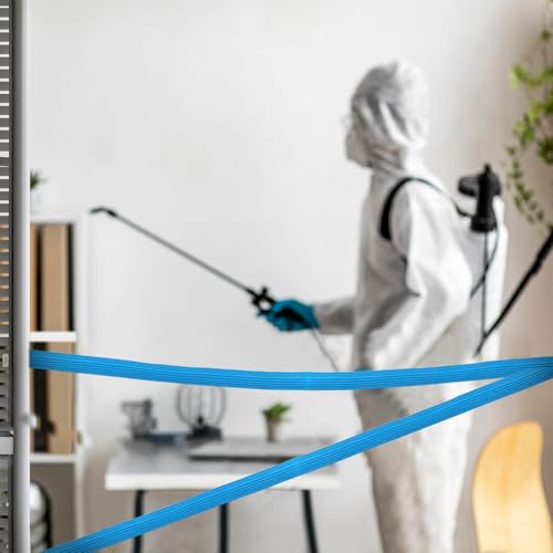 10 Ft High Visibility Chain Cover Kit - High Visibility Yellow Safety Barrier for Indoor and Outdoor Use - color: Blue