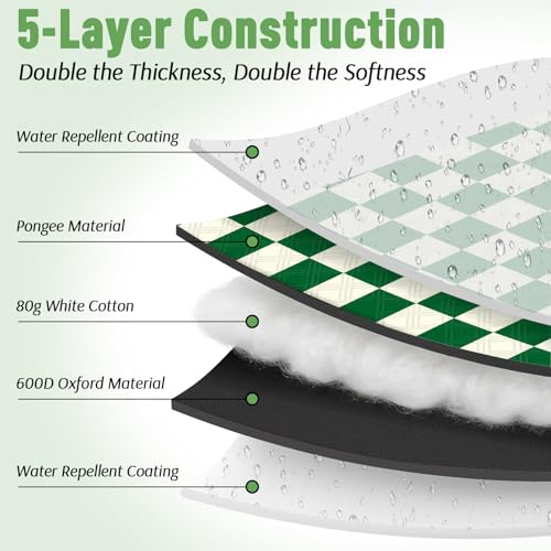 Doonly Picnic Blanket, 78" x 78" Large Waterproof Sandproof Beach Blanket, Foldable Outdoor Blanket Gingham Picnic Mat for Beach, Camping, Park, Grass, Lawn, Travel (Green) - color: Green