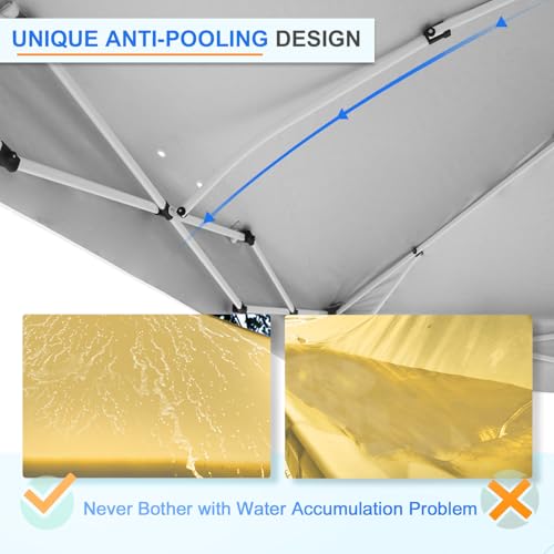 EAGLE PEAK Pop Up Canopy Tent with Wheeled Carry Bag, 8 Stakes, 4 Ropes, 4 Weight Bags, Easy Set Up Tent Canopy, 12x12 ft, 144sqft of Shade, Beige - color: Beige, size: 12x12