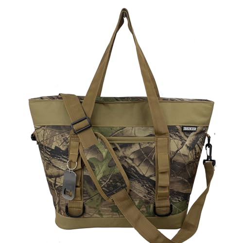 Insulated Cooler Bag, Large Insulated Bag, Reusable Shopping Bags, Leakproof Soft Cooler with BagsBottle Opener, Suitable for Supermarket Shopping, Travel,Beach,Family Picnic,Camping - color: green
