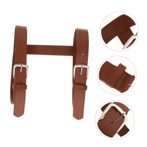 Amosfun Picnic Mat Strap Artificial Leather Blanket Carrying Strap with Buckle and Handle for Outdoor Camping Hiking Travel Rug Carrier