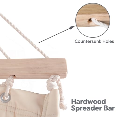 SUNCREAT Hammocks Replacement Hammock for Stand, 475 lbs Capacity, Two Person Backyard Hammock for Outside, Beige - color: Beige