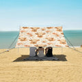 ALAZA Cattle Flower Pattern Beach Tent Sun Shelter Portable Canopy Sunshade for Outdoor, Camping, Picnics, Backyard Fun, 10x9 ft
