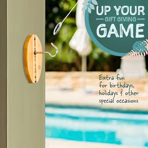 Tiki Toss Ring Toss Game for Adults - Hook and Ring Games with String and Hooks for Indoor/Outdoor Use, Man Cave Decor & Stuff, Gifts for Men/College - Standard or Deluxe 12.3" / Tiny 5" - color: Tiny 5 Inch