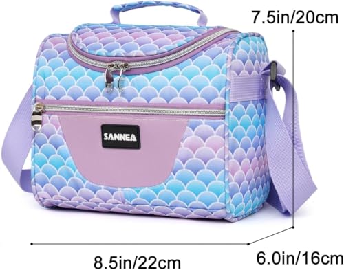 Insulated Cooler Lunch Bag 1.85gal/7L Flowers Reusable Lunch Box Tote for work Picnic Camping Gym Travel - color: 7L Small Flowers