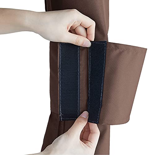 ABCCANOPY Gazebo Replacement Pole Covering Curtains for #GF-12S004B-1, Brown - color: Brown, size: 4 Pcs Pole Curtains