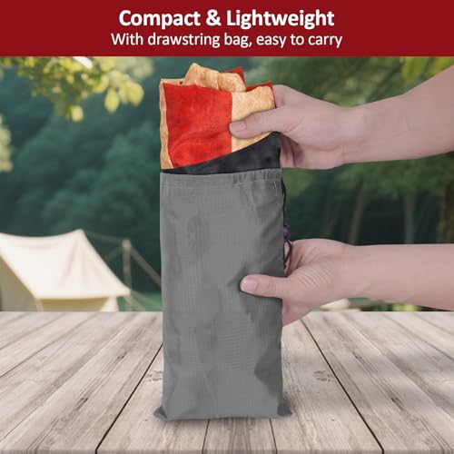 Picnic Table Cover with Bench Covers 6FT 3PCS, Camping Essentials Waterproof Windproof Tablecloth with Drawstring Bag, Fitted Rectangle Tables and Seats, 72", US Flag - color: Us Flag, size: 72"