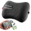 Hikenture Camping Pillow with Removable Cover - Ultralight Inflatable Pillow for Neck Lumbar Support - Upgrade Backpacking Pillow - Washable Travel Air Pillows for Camping, Hiking, Backpacking - color: Black