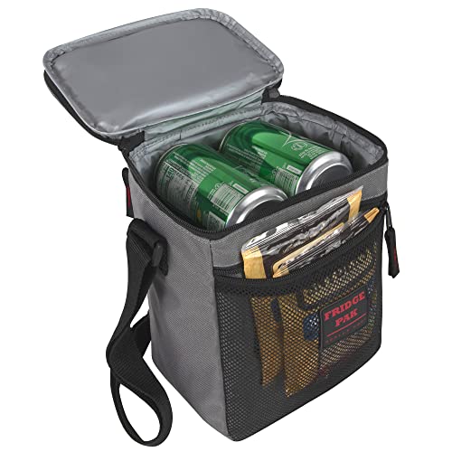 6 Can Cooler Bags Insulated Soft Cooler Lunch Bag for Men, Waterproof Leak Proof Cooler Bags Insulated - color: Charcoal Grey