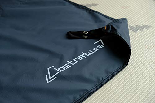 Clostnature Tent Footprint - Waterproof Camping Tarp, Heavy Duty Tent Floor Saver, Ultralight Ground Sheet Mat for Hiking, Backpacking, Hammock, Beach - Storage Bag Included - color: Black, size: 87'' x 51''