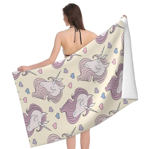Cute Unicorn Beach Towel for Kids/Girls/Toddler/Baby, Personalized Microfiber Beach Towels Bulk, Quick Dry Beach Towel for Pool, Lightweight Bath Towels Oversized Clearance 30"x 60" - color: Unicorn4, size: 30"x 60"