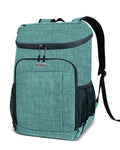 BAGLHER Lightweight Insulated Cooler Backpack - 30 Cans, Leak-Proof for Lunch, Picnic, Hiking, Camping Trips - color: green-plus