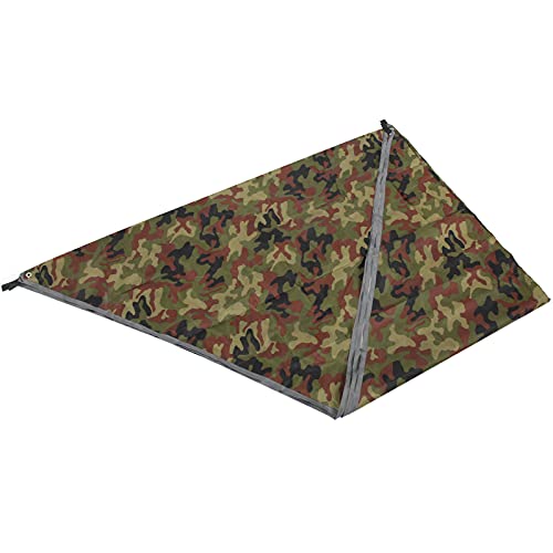 Waterproof Camping Tarp, Camping Cover with Rhombus Pattern, 360x290cm Multifunction Sun Shade Canopy for Beach Hammock Tent, Includes Storage Bag and Wind Ropes (Camouflage) - color: Camouflage