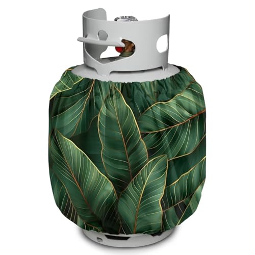 Rv Propane Tank Cover Leaf Green Gas Tank Covers Protective Covers for Grill, Travel Trailer RV and Outdoor Use Windproof Weatherproof Gas Carrier - color: Leaf Green