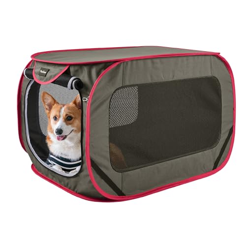 32inch Small Medium Pop Up Kennel,Collapsible Travel Pet Crate, Indoor and Outdoor Portable Dog Enclosure, Portable Pet Car Seat Kennel - size: Small