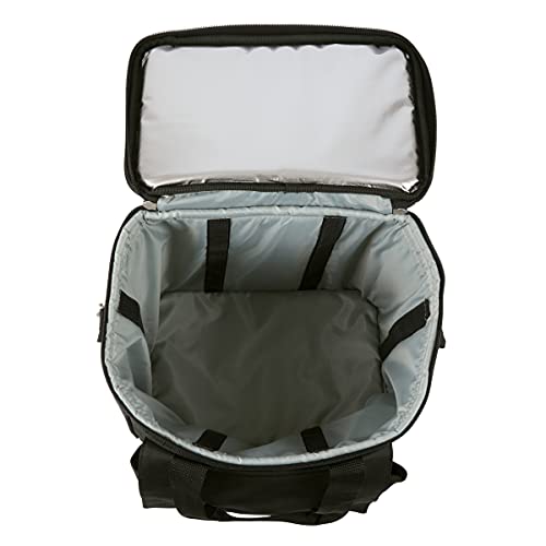Picnic TIME Cellar 6-Bottle Wine Carrier & Cooler Tote, Insulated Padded Wine Cooler Bag for Travel, Portable Water-Resistant Wine Bag, (Black with Gray Accents) - style: Wine Carrier With Trolley