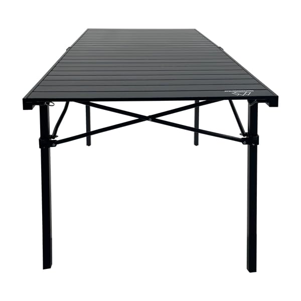 MOUNTAIN SUMMIT GEAR Heavy-Duty Roll-Top Table for Camping - Portable Aluminum-Top Folding Table with Steel Frame by Caddis Sports, Inc. (Extra Large) - size: X-Large