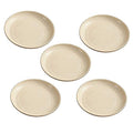 5 Pack Wheat Straw 6 Inch Plates, Small Dinner Plates, Round Dishes with Raised Edge, Reusable Salad Plates set, Unbreakable Appetizer Dessert Serving Plates for Party (Beige) - color: Beige
