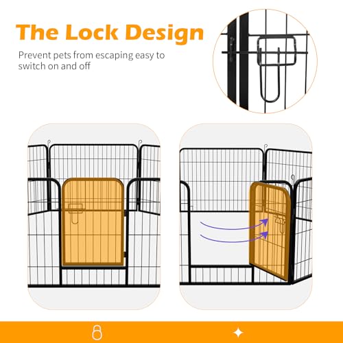 FDW Dog Playpen Dog Pen Dog Kennel 16 Panels 24 Inch Height Indoor Outdoor Folding Metal Portable Puppy Exercise Pen Heavy Duty Dog Fence for Yard Camping,Black - style: 16 Panels