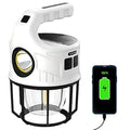 LED Camping Lantern, 500LM Rechargeable Electric Lantern for Outdoor Recreation | Solar & USB Powered Tent Light with Power Bank | IPX4 Waterproof Survival Gear for Camping, Hiking, & Home Emergency