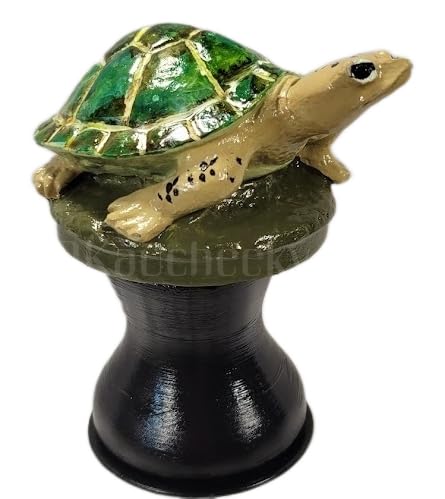 OKaucheeky Decorative Heavy-Duty Steel Rolling Hose Guide Turtle, 100% Handcrafted, Made in the USA by a Women-Owned Small Business, Each is One-of-A-Kind Hand-Painted