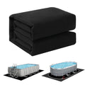 Safana Upgrade Thicken 10 x 16 ft Rectangular Pool Liner Pad for Rectangle/Oval Above Ground Pool, 300g/㎡ Seamless Swimming Pool Mat, Under Pool Padding, Puncture Protection, Extend Liner Life - size: Rectangle/Oval 10x16 FT