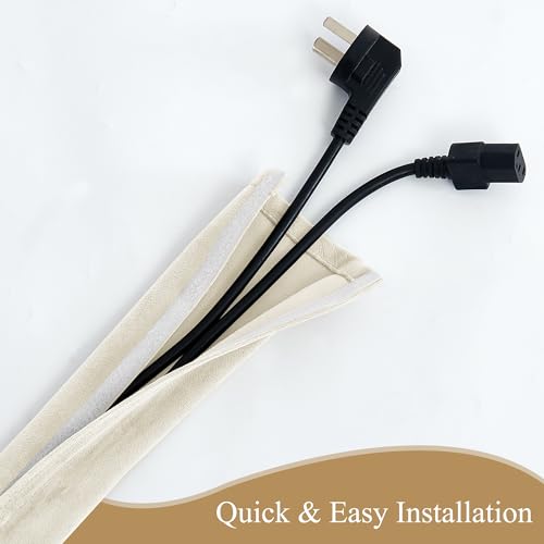 StangH Lamp Cord Cover with Sticky Tape - Chandelier Cord Cover Light Fixtures Extendable Cord Organizer Mini Cable Hider Keep Home & Office Clean Elegantly for TV/Computer/Desk 72 Inch 1 Pc -Ivory - color: Ivory, size: 72"L x 4.5"W-1PACK