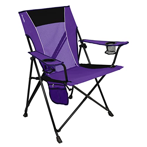 Kijaro Dual Lock Portable Camping Chairs - Enjoy the Outdoors with a Versatile Folding Chair, Sports Chair, Outdoor Chair & Lawn Chair - Dual Lock Feature Locks Position – Kawachi Purple - color: Kawachi Purple