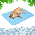 Dog Cooling Mat, 2026 New Ice Silk Self-Cooling Pad for Pets, Pressure-Activated Cooling Mat for Dogs Cats, Reusable Water-Free Summer Cooling Mat for Kennel Sofa Car Travel (Blue, Small) - size: Small