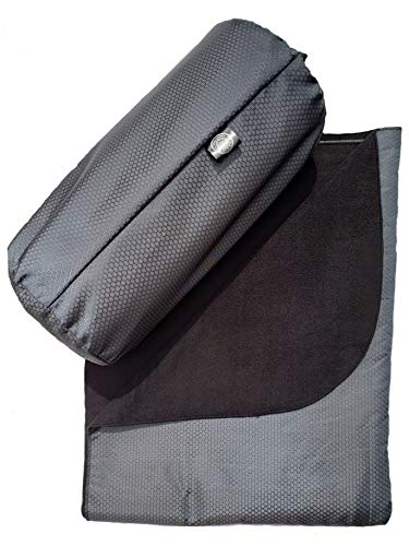 Savior Survival Gear - Outdoor Windproof, Waterproof Fleece Blanket - Portable, Lightweight - Stadium, Picnic, Hiking, Roll-up Travel Blanket, Grey