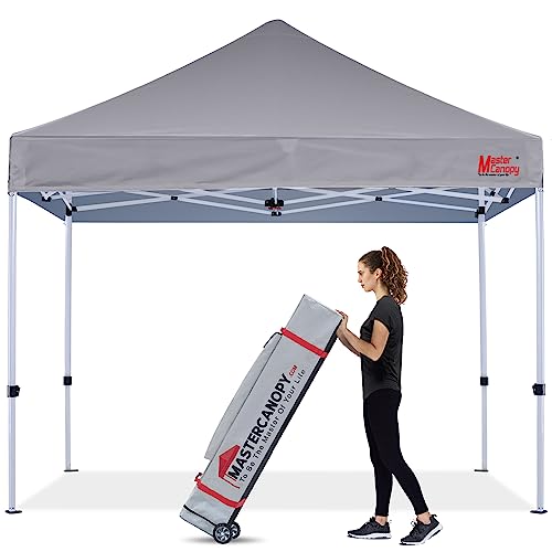 MASTERCANOPY Pop Up Canopy Tent Commercial Grade Instant Shelter (8x8, Grey) - color: Gray, size: 8x8